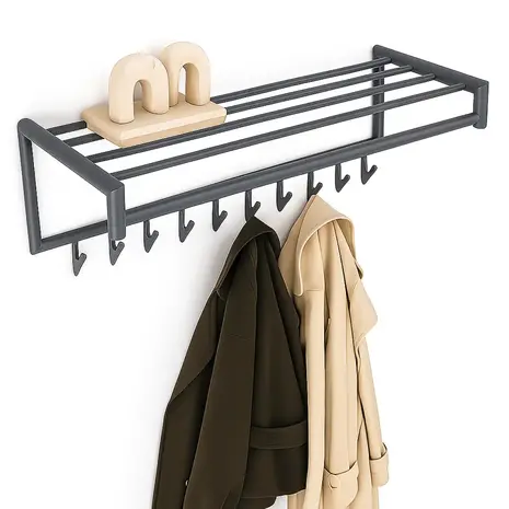 Ylumen Kapstok Alex B 100 cm H 30 cm antraciet Ylumen Kapstok Alex B 100 cm H 30 cm antraciet