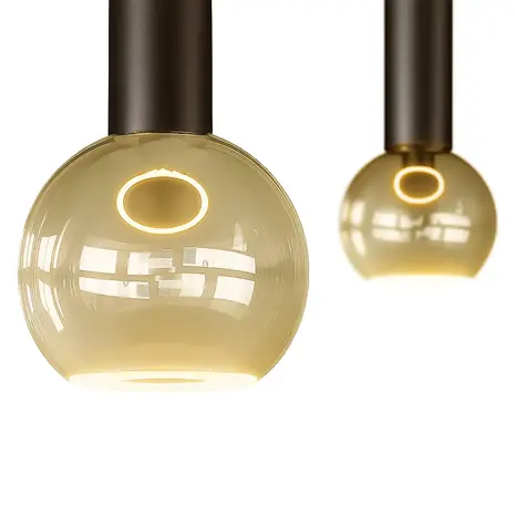 Ztahl Plafondlamp Riva 5 lichts Ø 50 cm zwart