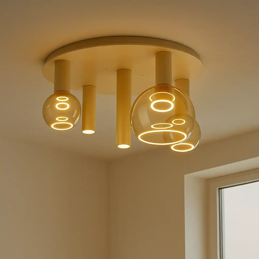 Ztahl Plafondlamp Riva 5 lichts Ø 50 cm quartz