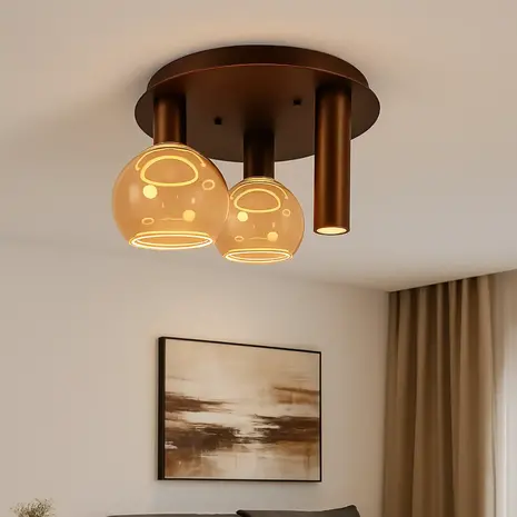 Ztahl Plafondlamp Riva 3 lichts Ø 35 cm platinum Ztahl Plafondlamp Riva 3 lichts Ø 35 cm platinum