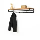 Ylumen Kapstok Custom B 100 cm H 17 cm acacia zwart