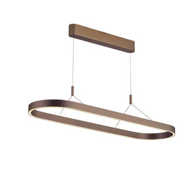 Lucide LIANE - Hanglamp - LED Dimb. - CCT - 2x40W 2700K/4000K - Roest bruin | Vibes