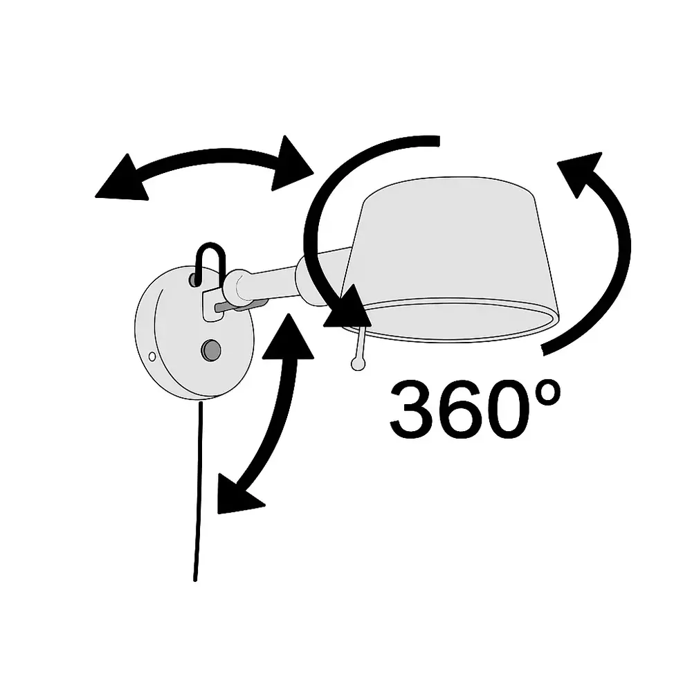Freelight Wandlamp Sovrano kort L 33 cm zwart