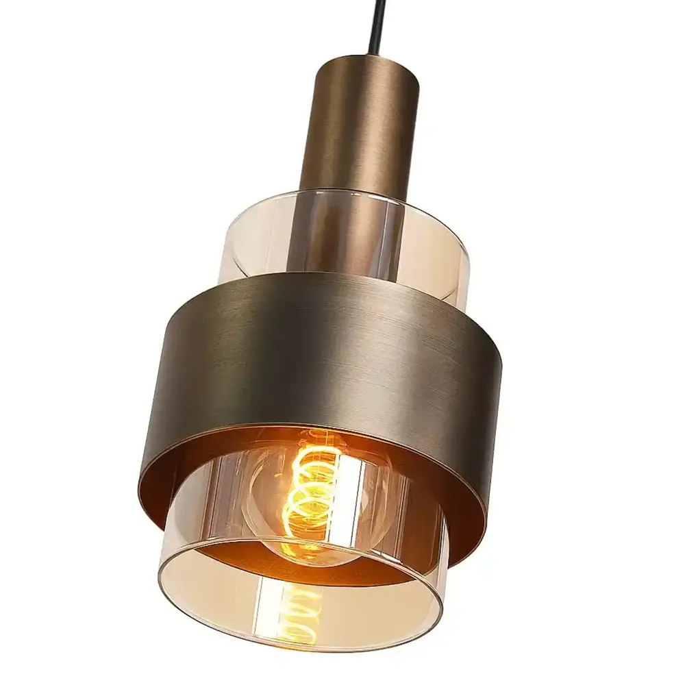 Highlight Hanglamp Marrone 3 lichts Ø 30 cm brons Highlight Hanglamp Marrone 3 lichts Ø 30 cm brons