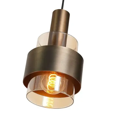 Highlight Hanglamp Marrone 3 lichts Ø 30 cm brons Highlight Hanglamp Marrone 3 lichts Ø 30 cm brons