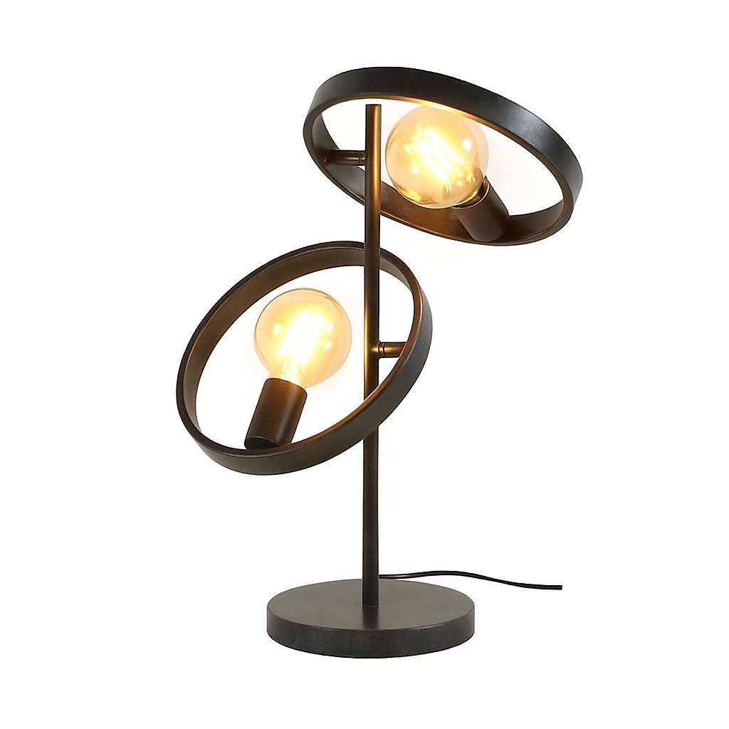 Ylumen Tafellamp Hover 2 lichts H 53 cm mat zwart