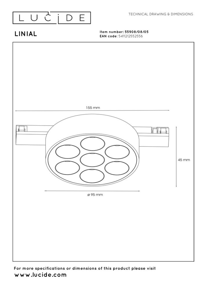Lucide Premium LINIAL XAVI Railspot - 1-fase Railsysteem/ Railverlichting - LED - Champagne Lucide Premium LINIAL XAVI Railspot - 1-fase Railsysteem/ Railverlichting - LED - Champagne