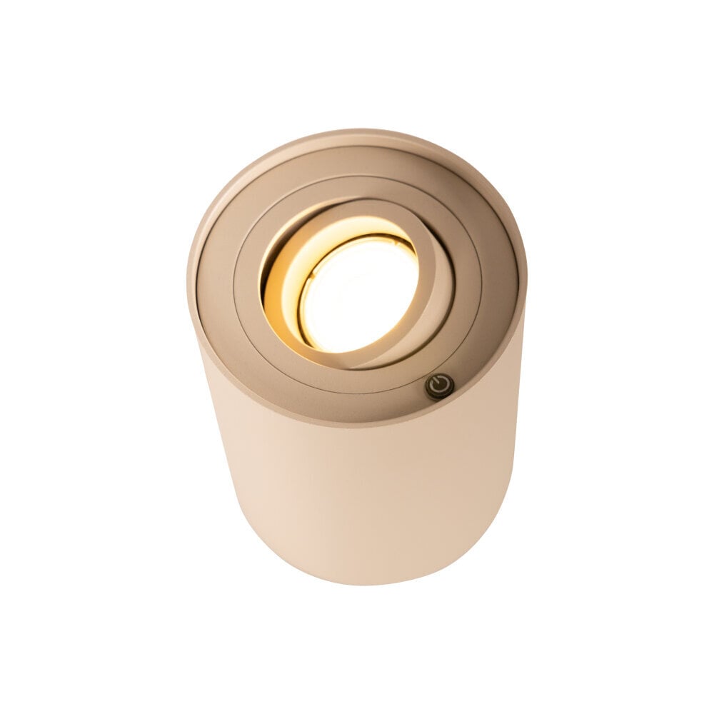 Lucide TUBE - Tafellamp - Ø 9,6 cm - LED 3 StepDim - GU10 - 1x5W 2700K - Taupe