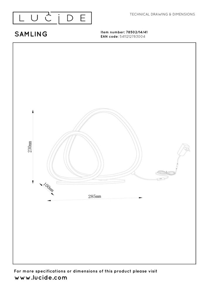 Lucide SAMLING - Tafellamp - LED Dimb. - CCT - 1x16W 2700K/4000K - Taupe | Essential