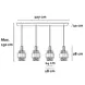 Highlight Hanglamp Marrone 4 lichts L 110 cm beige Highlight Hanglamp Marrone 4 lichts L 110 cm beige