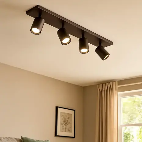 Highlight Spot Mila 4 lichts L 90 cm cacao Highlight Spot Mila 4 lichts L 90 cm cacao