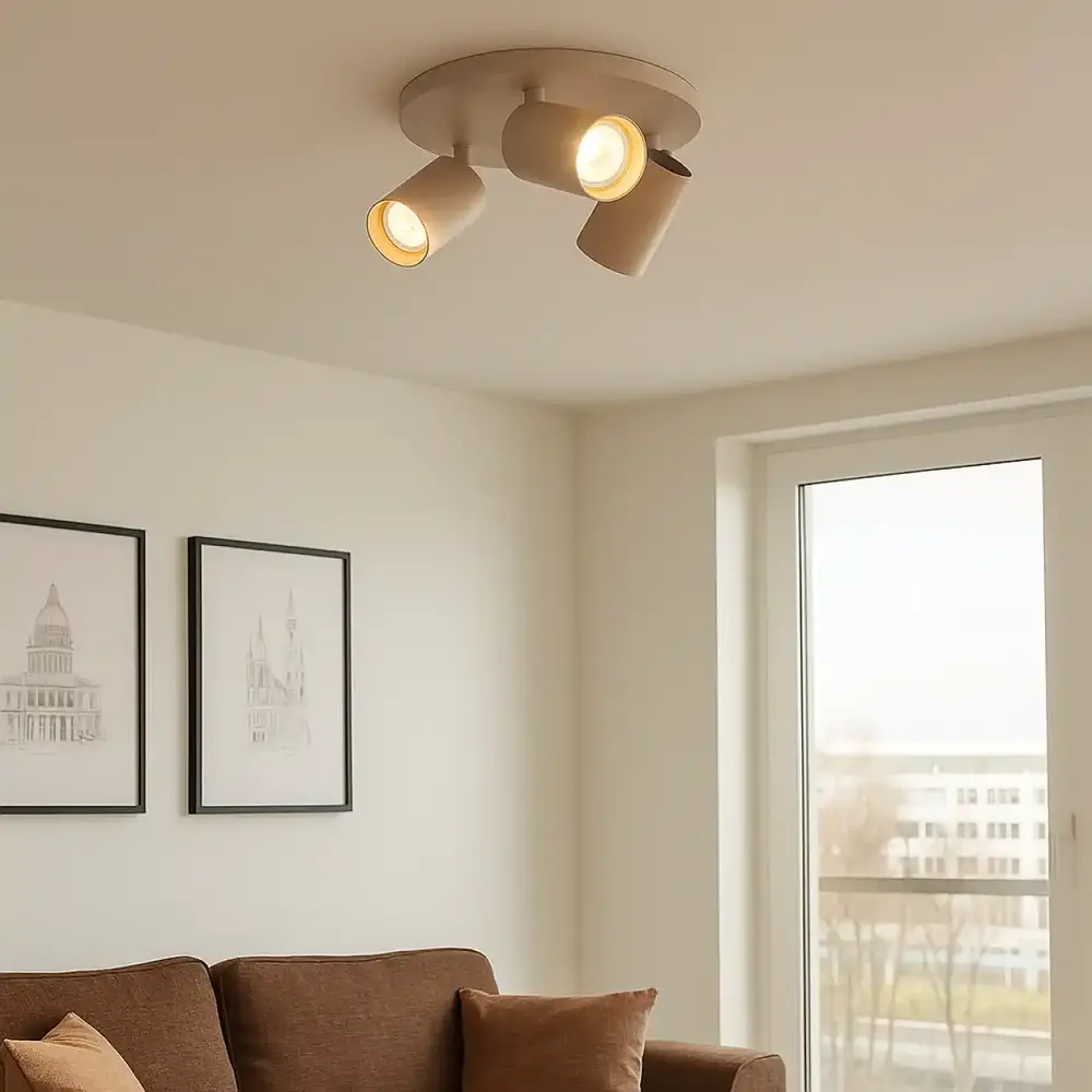 Highlight Spot Mila 3 lichts Ø 25 cm beige