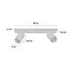 Highlight Spot Mila 2 lichts L 40 cm beige Highlight Spot Mila 2 lichts L 40 cm beige