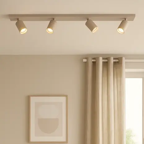 Highlight Spot Mila 4 lichts L 90 cm beige