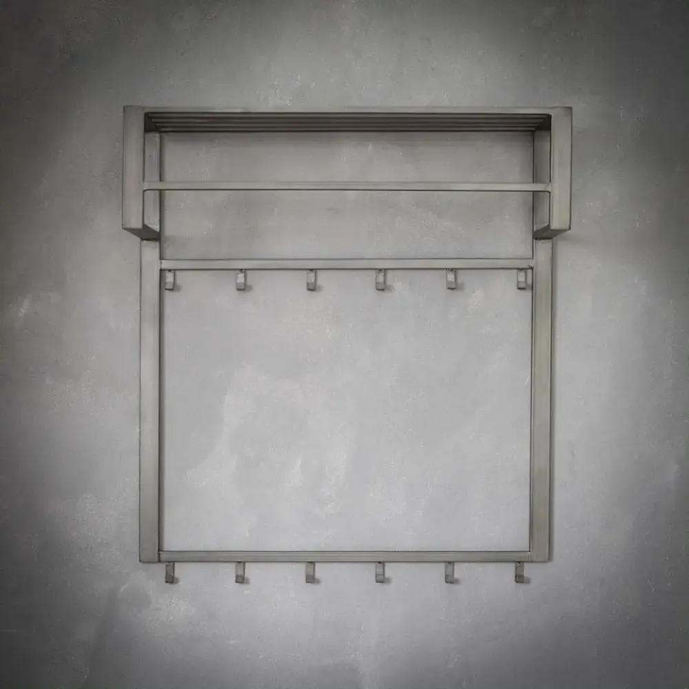 Ylumen Kapstok Industrial hoog  B 80 cm H 89 cm grijs