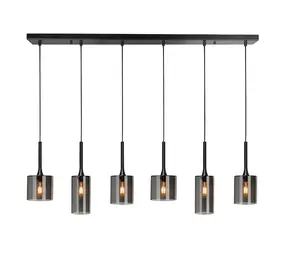 Highlight Hanglamp Diverso 6 lichts L 110 cm zwart Highlight Hanglamp Diverso 6 lichts L 110 cm zwart