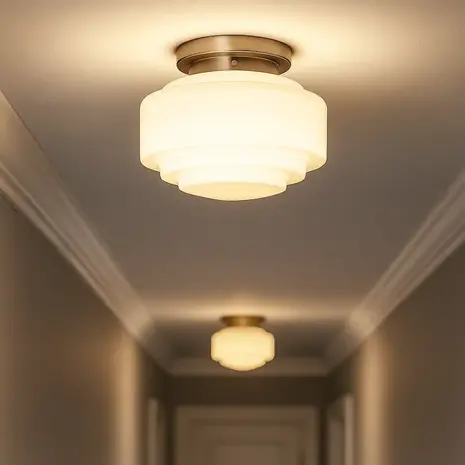 Highlight Plafondlamp Deco Cambridge Ø 30 cm wit Highlight Plafondlamp Deco Cambridge Ø 30 cm wit