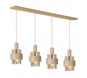 Highlight Hanglamp Marrone 4 lichts L 110 cm beige Highlight Hanglamp Marrone 4 lichts L 110 cm beige