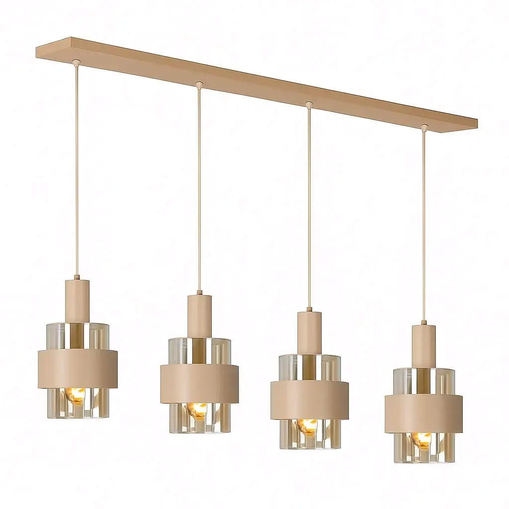 Highlight Hanglamp Marrone 4 lichts L 110 cm beige