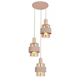 Highlight Hanglamp Marrone 3 lichts Ø 30 cm beige Highlight Hanglamp Marrone 3 lichts Ø 30 cm beige