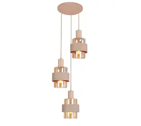 Highlight Hanglamp Marrone 3 lichts Ø 30 cm beige Highlight Hanglamp Marrone 3 lichts Ø 30 cm beige