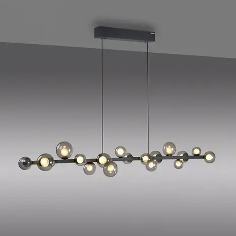 Neuhaus PURE Hanglamp E-Popup XL e-Lift L 180 cm donker grijs Neuhaus PURE Hanglamp E-Popup XL e-Lift L 180 cm donker grijs