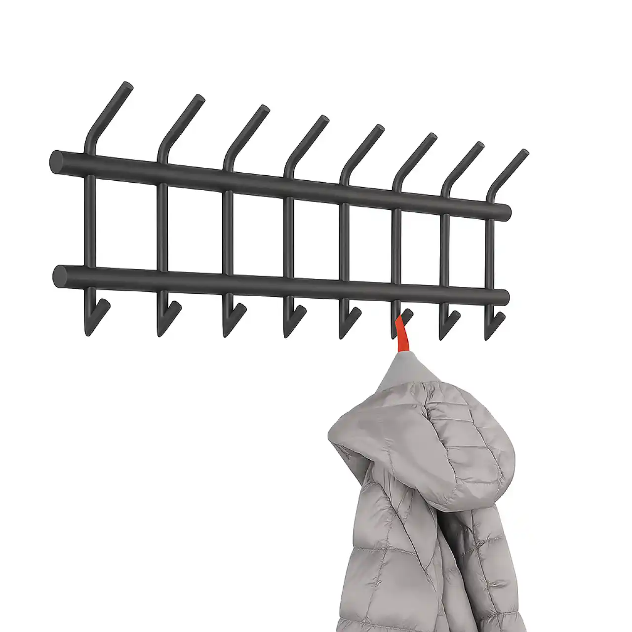 Ylumen Kapstok Tubo B 90 cm H 34 cm zwart