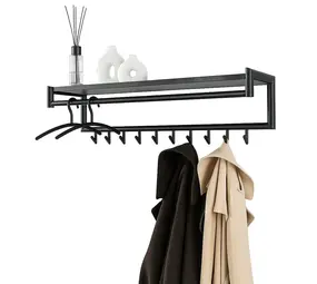 Ylumen Kapstok Tenaro B 100 cm H 30 cm marmer zwart