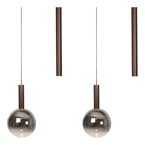 Lucide JASMINE - Hanglamp - LED Dimb. - CCT - 7x4W 2200K/3300K - Koper | Premium