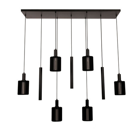Lucide LAMBRES - Hanglamp - 6xE27 - Zwart Lucide LAMBRES - Hanglamp - 6xE27 - Zwart