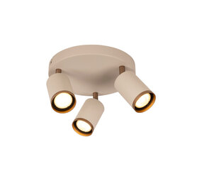 Lucide REGINA - Plafondspot - Ø 21 cm - 3xGU10 - Taupe | Essential Lucide REGINA - Plafondspot - Ø 21 cm - 3xGU10 - Taupe | Essential