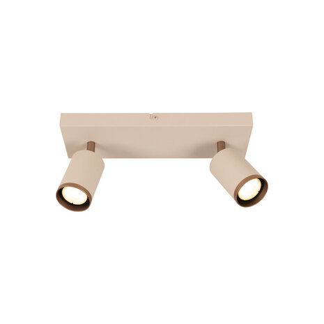 Lucide REGINA - Plafondspot - 2xGU10 - Taupe | Essential