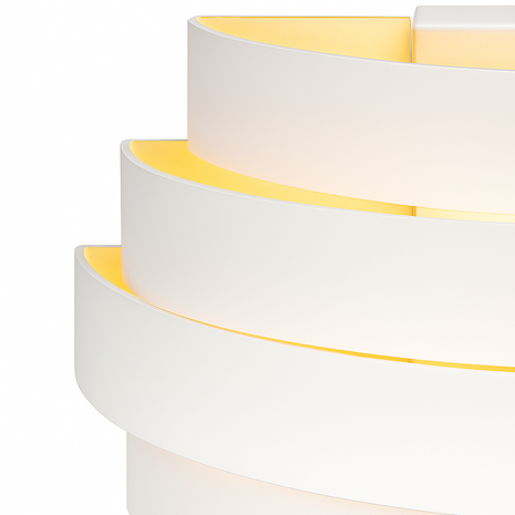 Highlight Wandlamp Scudo B 20 cm wit goud Highlight Wandlamp Scudo B 20 cm wit goud