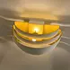 Highlight Wandlamp Scudo B 20 cm wit goud Highlight Wandlamp Scudo B 20 cm wit goud