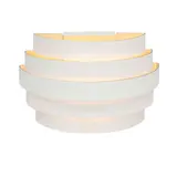 Highlight Wandlamp Scudo B 20 cm wit goud Highlight Wandlamp Scudo B 20 cm wit goud