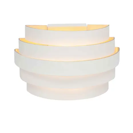 Highlight Wandlamp Scudo B 20 cm wit goud Highlight Wandlamp Scudo B 20 cm wit goud