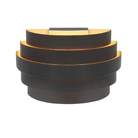 Highlight Wandlamp Scudo B 20 cm zwart goud Highlight Wandlamp Scudo B 20 cm zwart goud