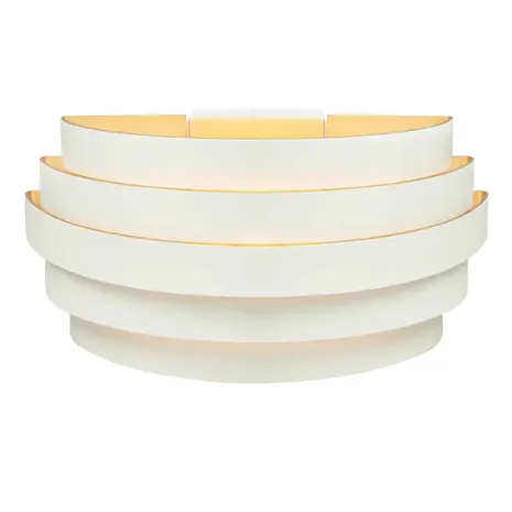 Highlight Wandlamp Scudo B 25 cm wit goud