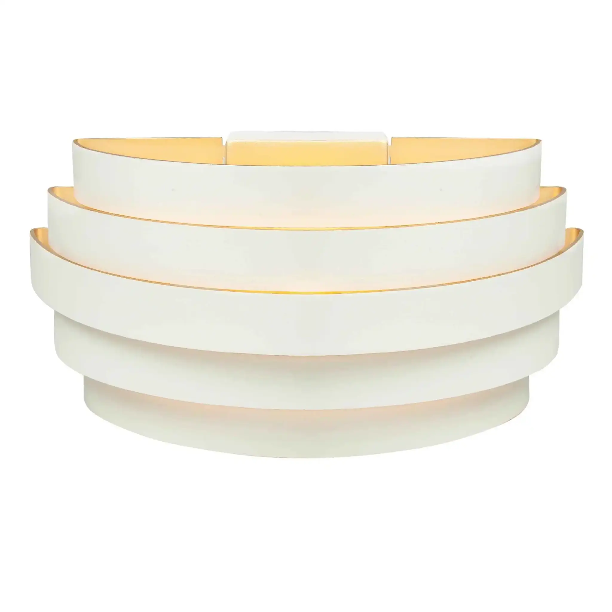Highlight Wandlamp Scudo B 25 cm wit goud