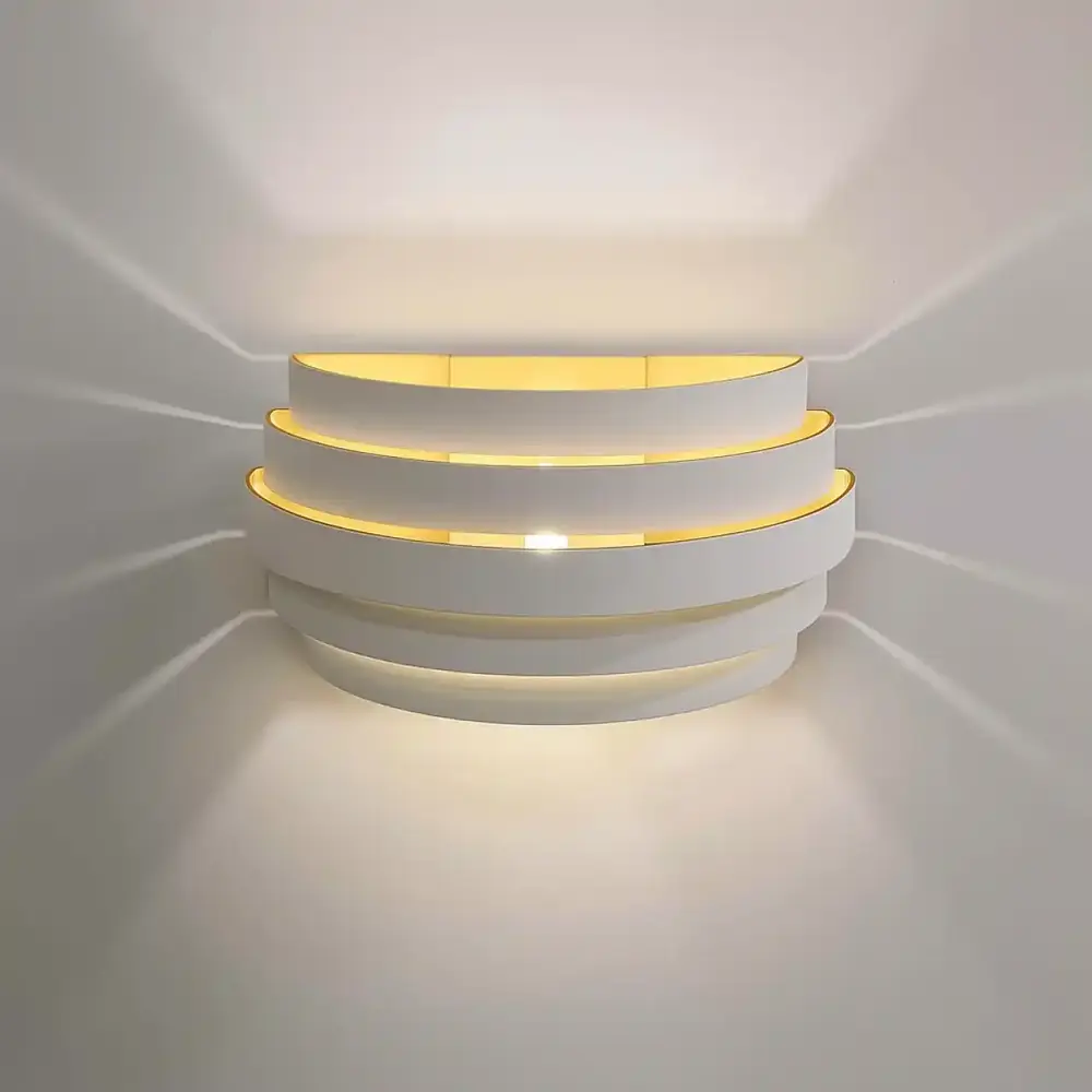 Highlight Wandlamp Scudo B 25 cm wit goud