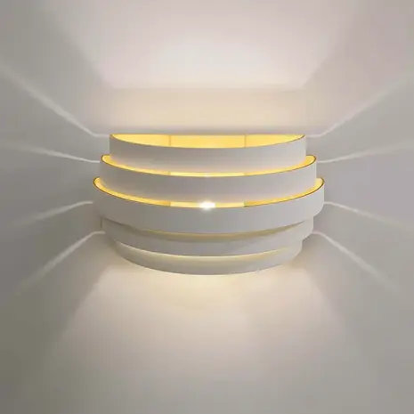 Highlight Wandlamp Scudo B 25 cm wit goud