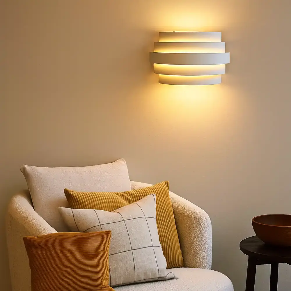 Highlight Wandlamp Scudo B 25 cm wit goud