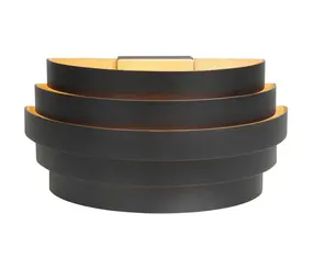 Highlight Wandlamp Scudo B 25 cm zwart goud Highlight Wandlamp Scudo B 25 cm zwart goud