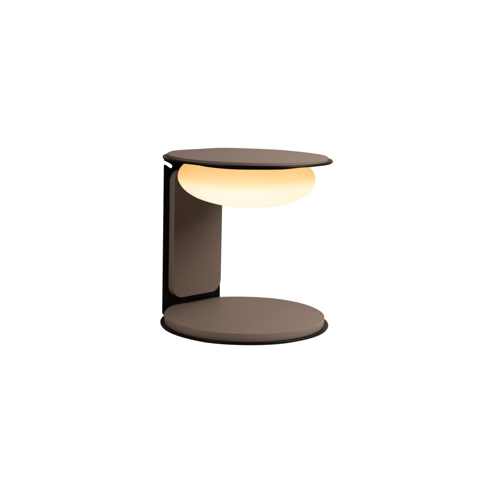 Lucide ALINDA - Tafellamp - Ø 20 cm - LED Dimb. - 1x9W 3000K - Taupe - Essential