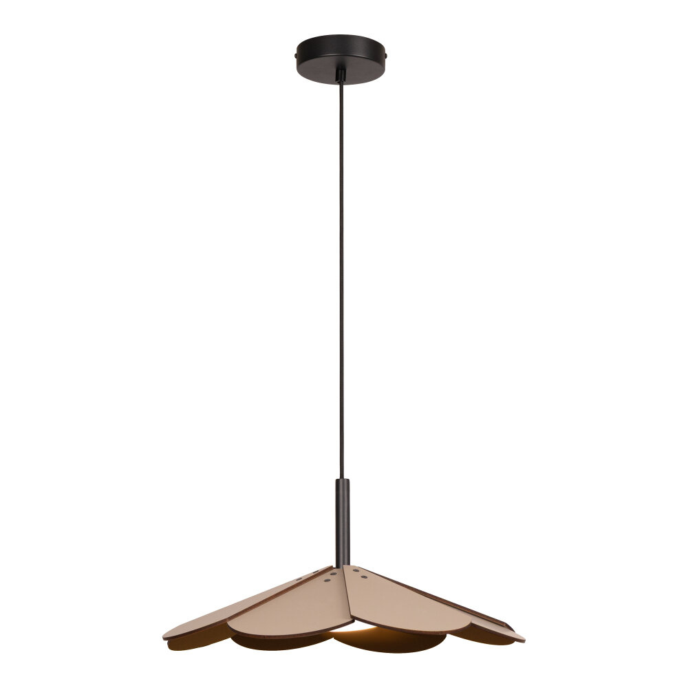 Lucide BLOMSTER - Hanglamp - Ø 47 cm - LED Dimb. - 1x9W 2700K - Taupe - Essential