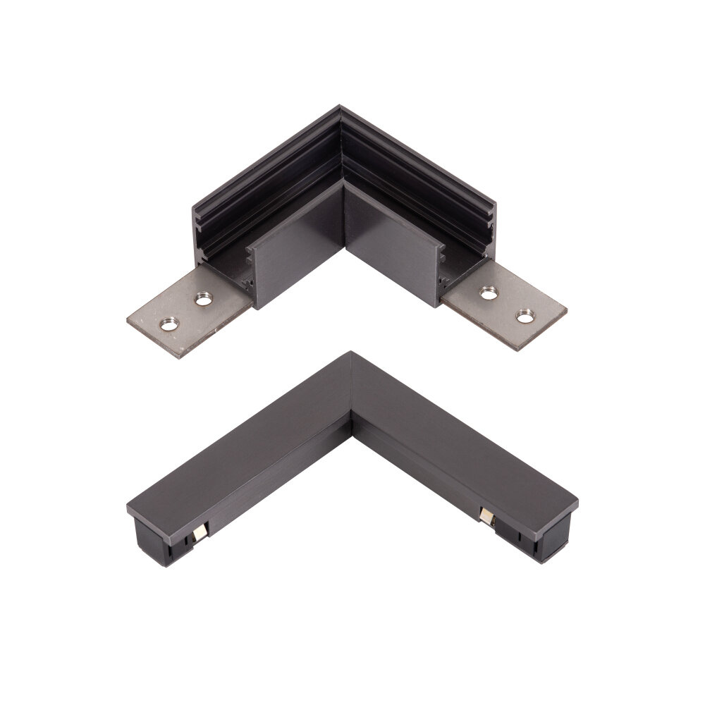 Lucide Premium LINIAL L-koppelstuk - 1-fase Railsysteem / Railverlichting - Mat zwart Chroom