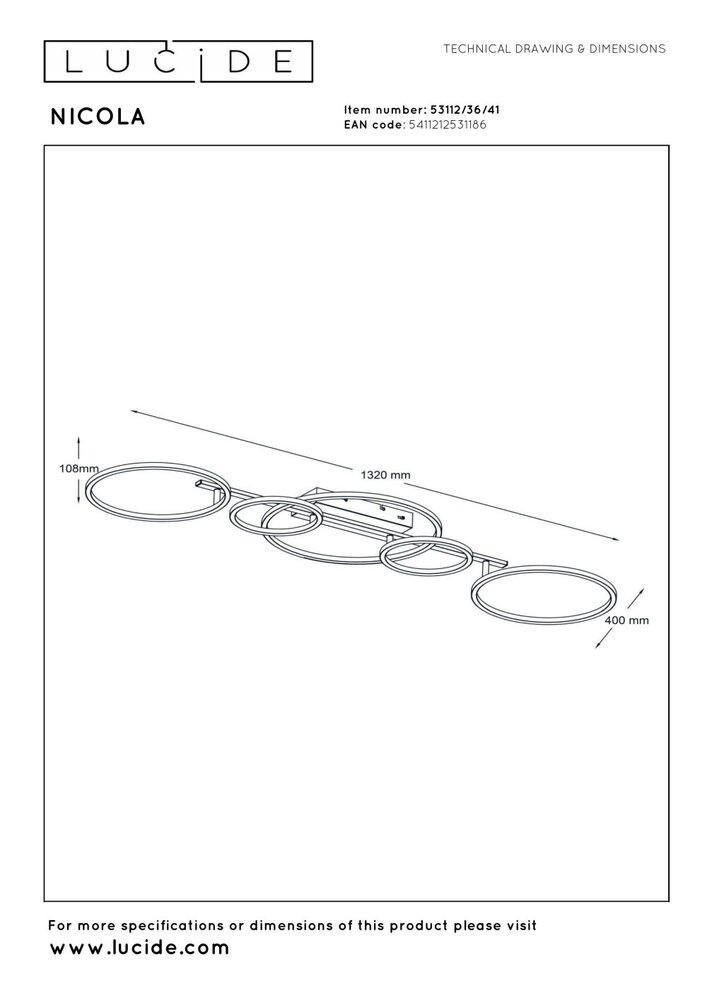 Lucide NICOLA - Plafonnière - LED - CCT - 1x37W 2700K/4000K - Taupe | Essential