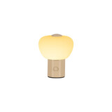 Lucide GUSTAV - Oplaadbare Tafellamp - Accu/Batterij - Ø 8 cm - LED Dimb. - 1x0,8W 2700K - Beige | Essential