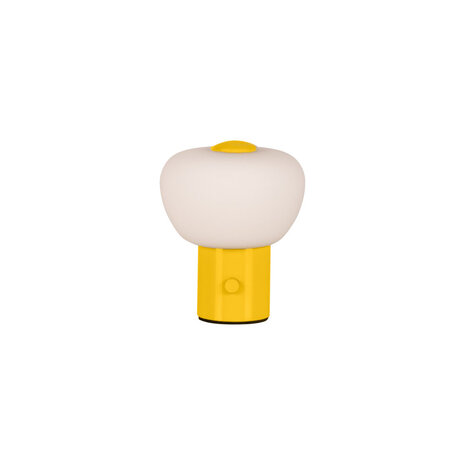 Lucide GUSTAV - Oplaadbare Tafellamp - Accu/Batterij - Ø 8 cm - LED Dimb. - 1x0,8W 2700K - Geel | Essential