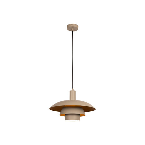 Lucide BRUNO - Hanglamp - Ø 38 cm - 1xE27 - Taupe | Essential